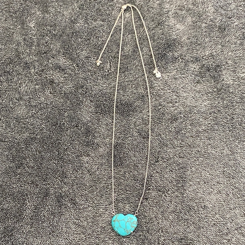 Lucky Brand Turquoise Heart Neckkace